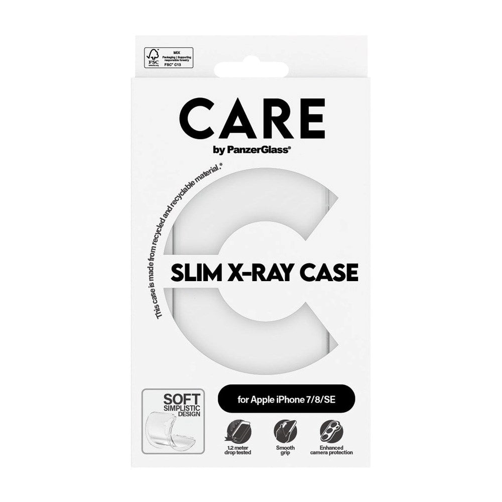 iPhone SE (2020 / 2022) / 7 / 8 CARE by PanzerGlass FASHION X-Ray Soft Basic Mobil Cover - Transparent