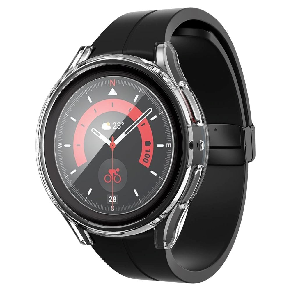 Spigen Samsung Galaxy Watch 5 Pro (45mm) Kantcover m. Hærdet Glas - Gennemsigtig