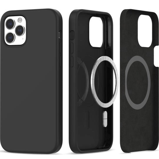 iPhone 12 / 12 Pro Tech-Protect Silikone Case - MagSafe Kompatibel - Sort