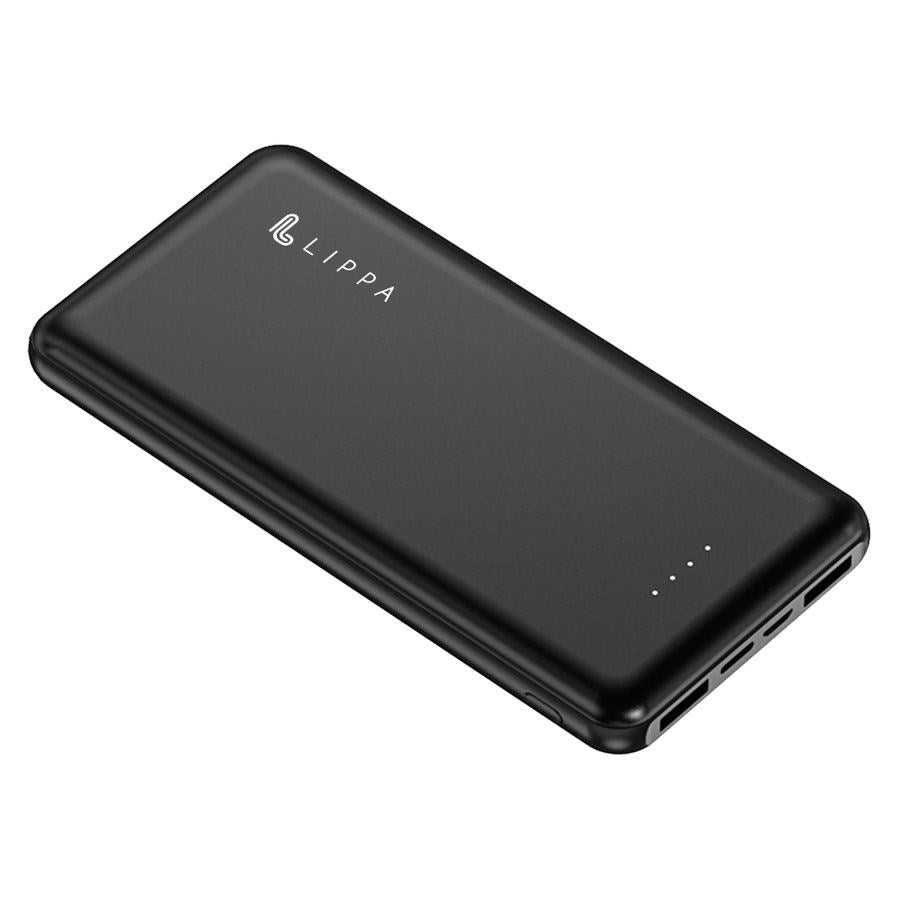 Lippa 10,5W Powerbank 10.000 mAh - Sort