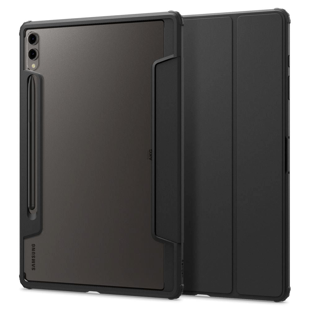 Spigen Samsung Galaxy Tab S9+ (Plus) / S10+ (Plus) Ultra Hybrid Pro Flip Cover - Gennemsigtig / Sort