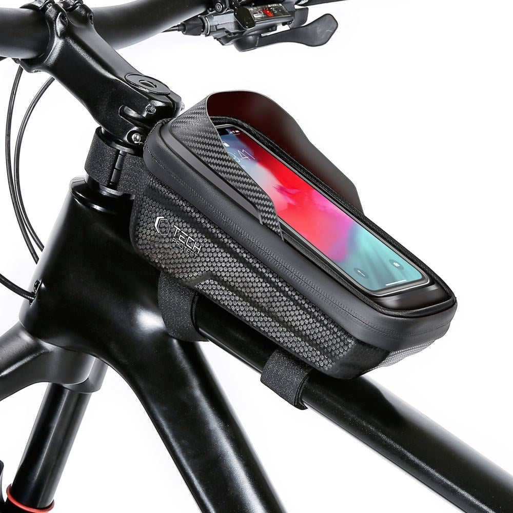 Tech-Protect V2 Universel Cykelholder - Passer til Alle Smartphones - Sort