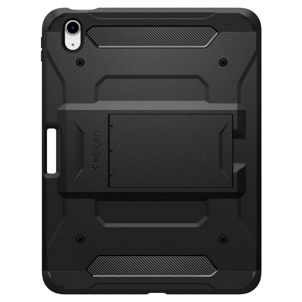 Spigen iPad 11" (2025) / iPad 10.9" (2024/2022) Tough Armor Pro Bagside Cover m. Apple Pencil Holder & Kickstand - Sort