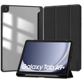 Tech-Protect Samsung Galaxy Tab A9+ (Plus) SC Hybrid Tri-fold Cover - Sort / Gennemsigtig