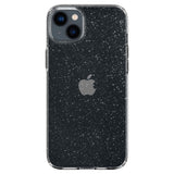 iPhone 14 Spigen Liquid Crystal Glitter Bagside Cover - Gennemsigtig