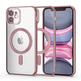 Tech-Protect iPhone 11 MagShine Bagside Cover - MagSafe Kompatibel - Gennemsigtig / Rose Gold