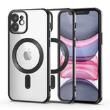 Tech-Protect iPhone 11 MagShine Bagside Cover - MagSafe Kompatibel - Gennemsigtig / Sort