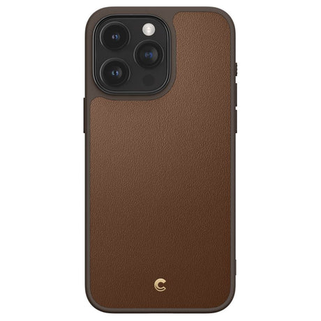 Cyrill iPhone 15 Pro Kajuk Mag Hybrid Bagside Cover m. Strop - MagSafe Kompatibel - Saddle Brown