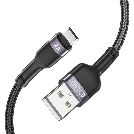 Tech-Protect Ultraboost USB-A til micro-USB Kabel 3A - 25cm - Sort