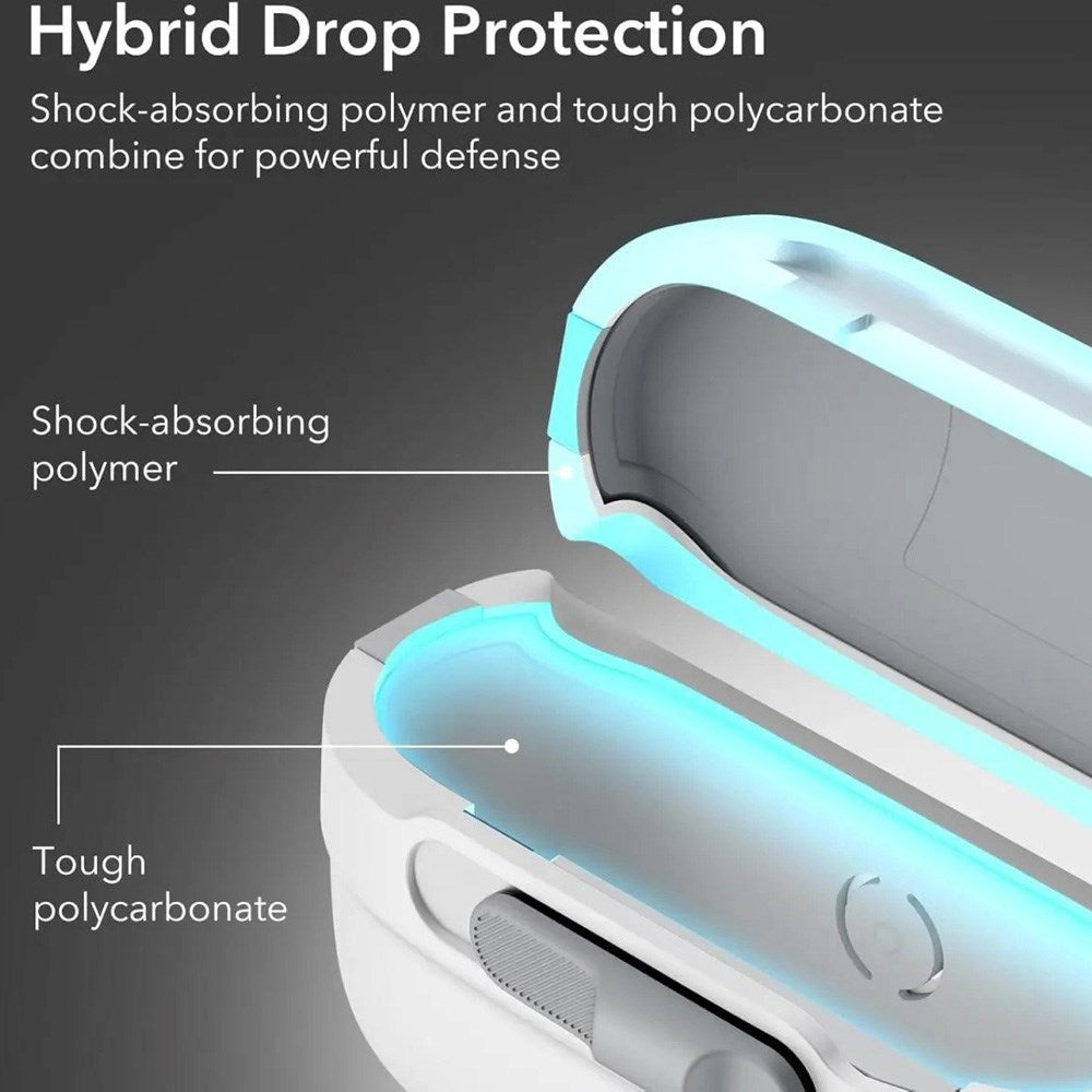 AirPods Pro (1. & 2. Gen.) ESR Pulse Cover m. Lås - MagSafe Kompatibel - Hvid