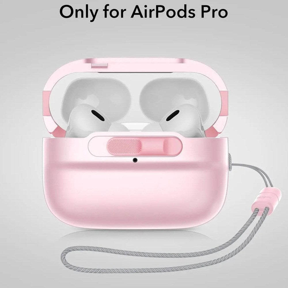 AirPods Pro (1. & 2. Gen.) ESR Pulse Cover m. Lås - MagSafe Kompatibel - Lyserød