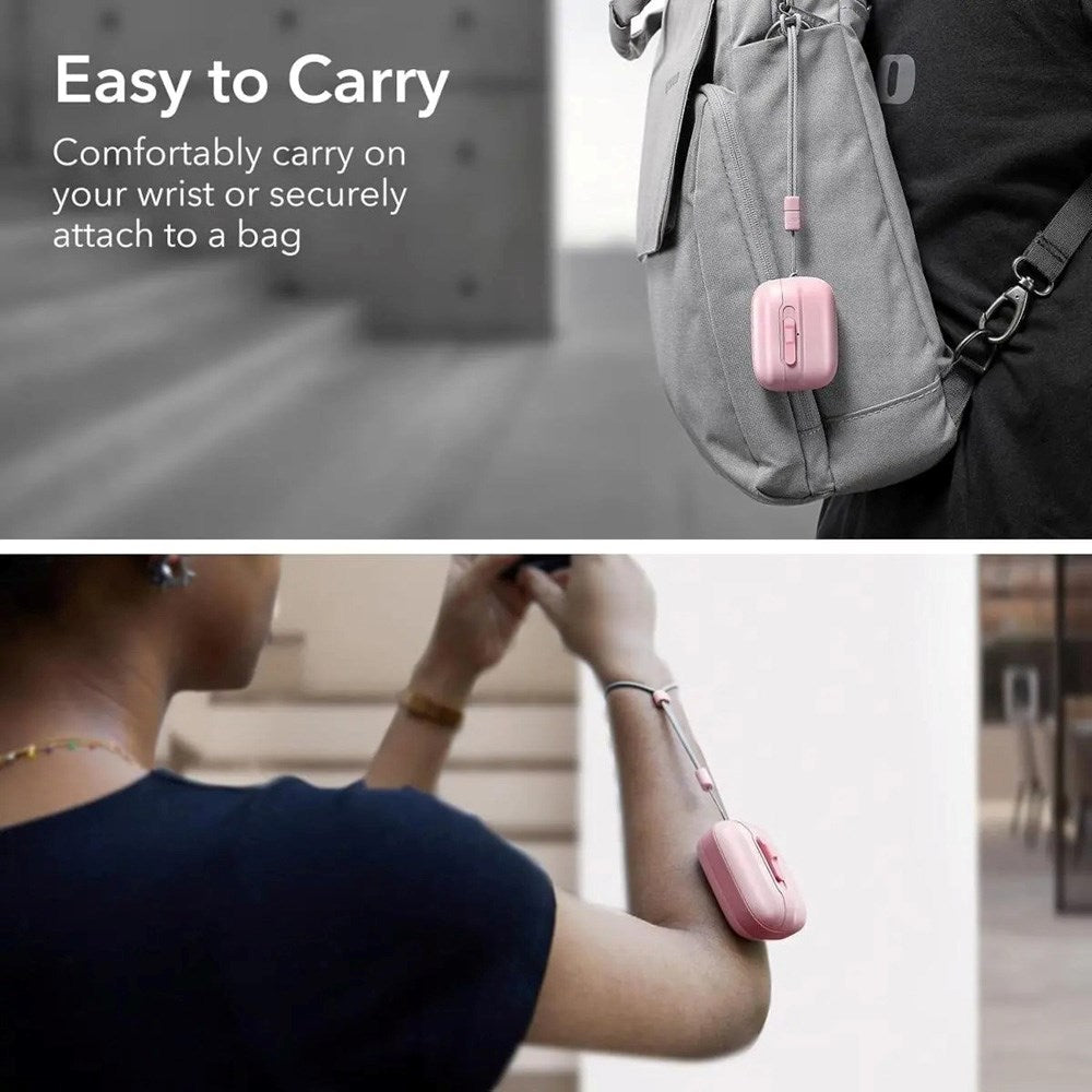 AirPods Pro (1. & 2. Gen.) ESR Pulse Cover m. Lås - MagSafe Kompatibel - Lyserød