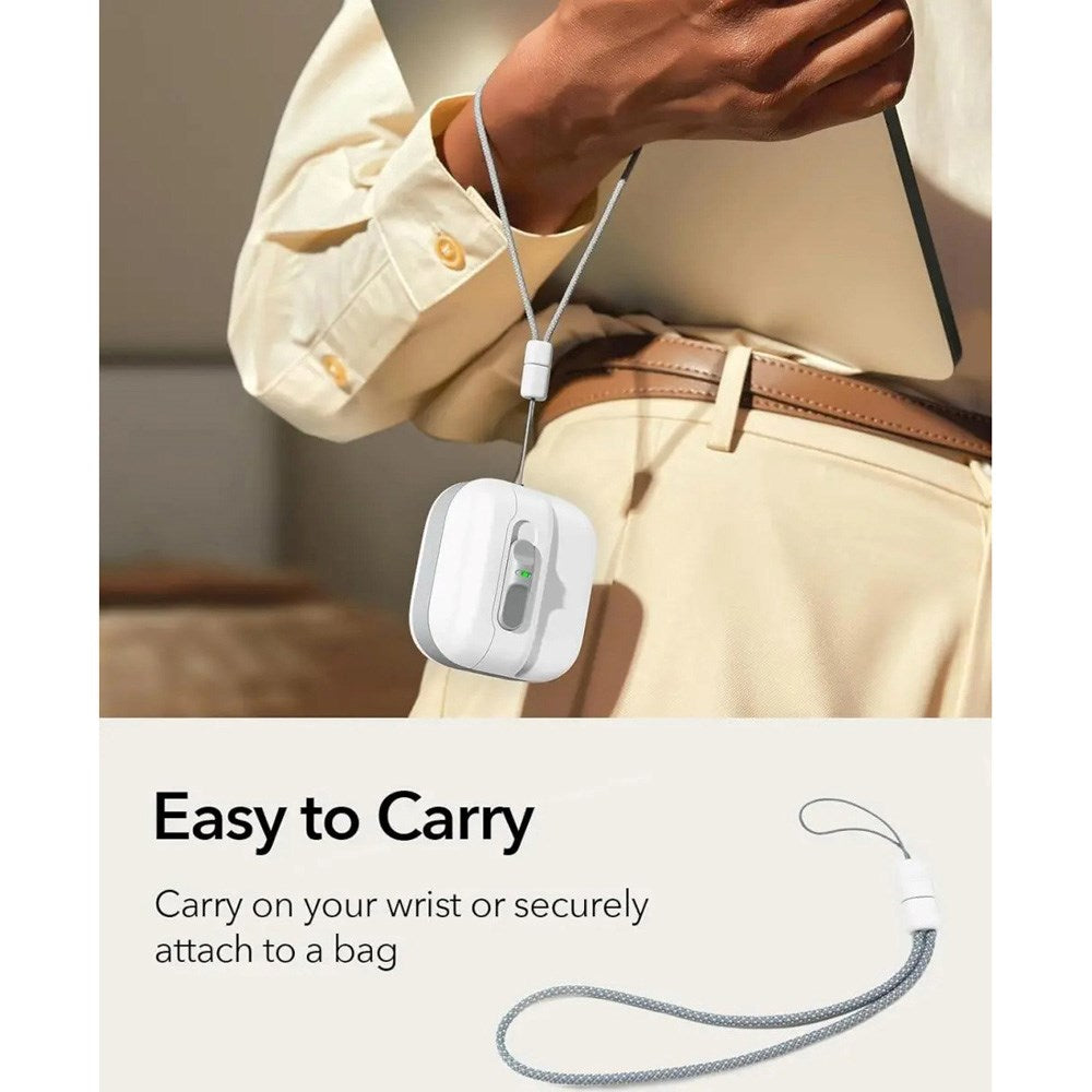 AirPods (4. Gen.) ESR Pulse Cover m. Lås - MagSafe Kompatibel - Hvid