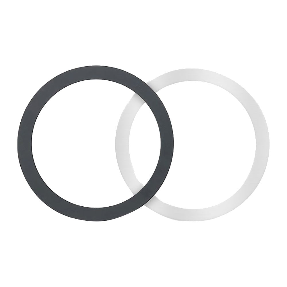Tech-Protect Magnetiske Ringe - MagSafe Kompatibel - 2 Pack - Sort / Sølv