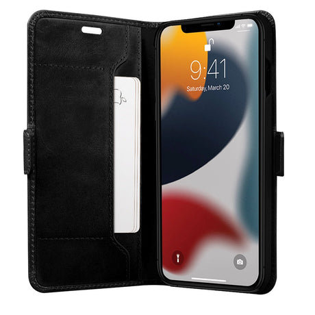 iPhone 13 Pro dbramante1928 Copenhagen Slim Læder Flip Cover m. Pung - Black