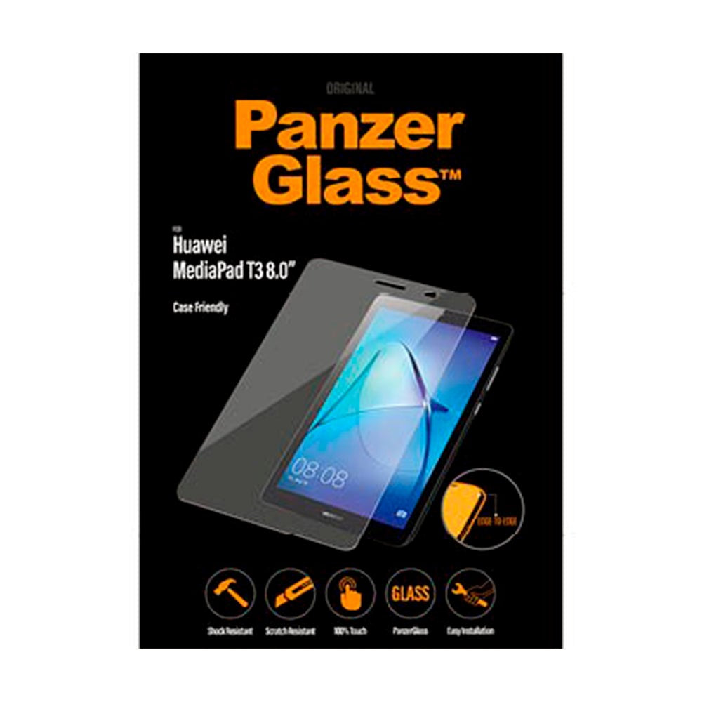 Huawei MediaPad T3 8.0'' PanzerGlass Edge-To-Edge Skærmbeskyttelse - Case Friendly - Gennemsigtig