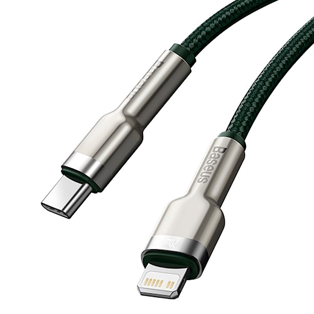 Baseus Cafule PD 20W USB-C til Lightning Kabel - 2m - Grøn