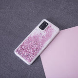 Samsung Galaxy S23 Ultra Gennemsigtigt Glimmer Mobil Cover - Lyserød