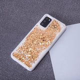 Samsung Galaxy S23 Ultra Gennemsigtigt Glimmer Mobil Cover - Guld