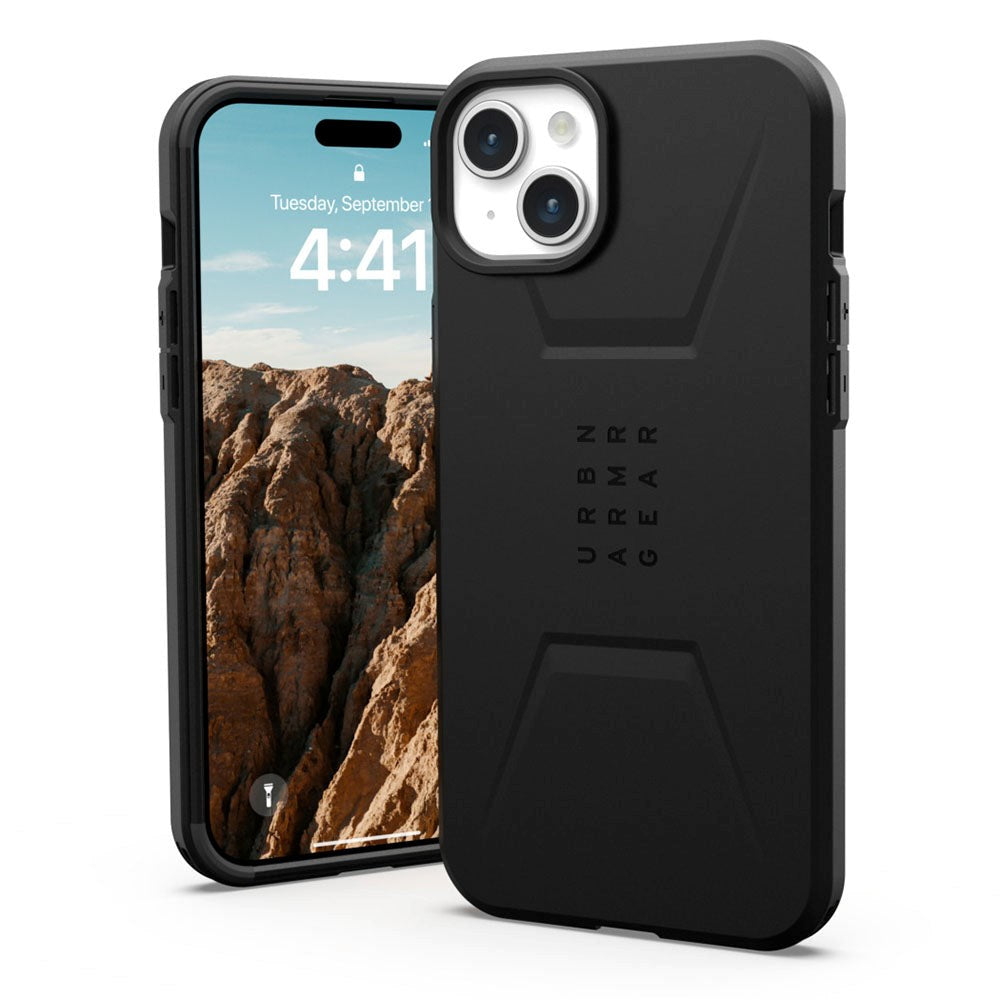 UAG iPhone 15 Plus CIVILIAN Series Bagside Cover - MagSafe Kompatibel - Black