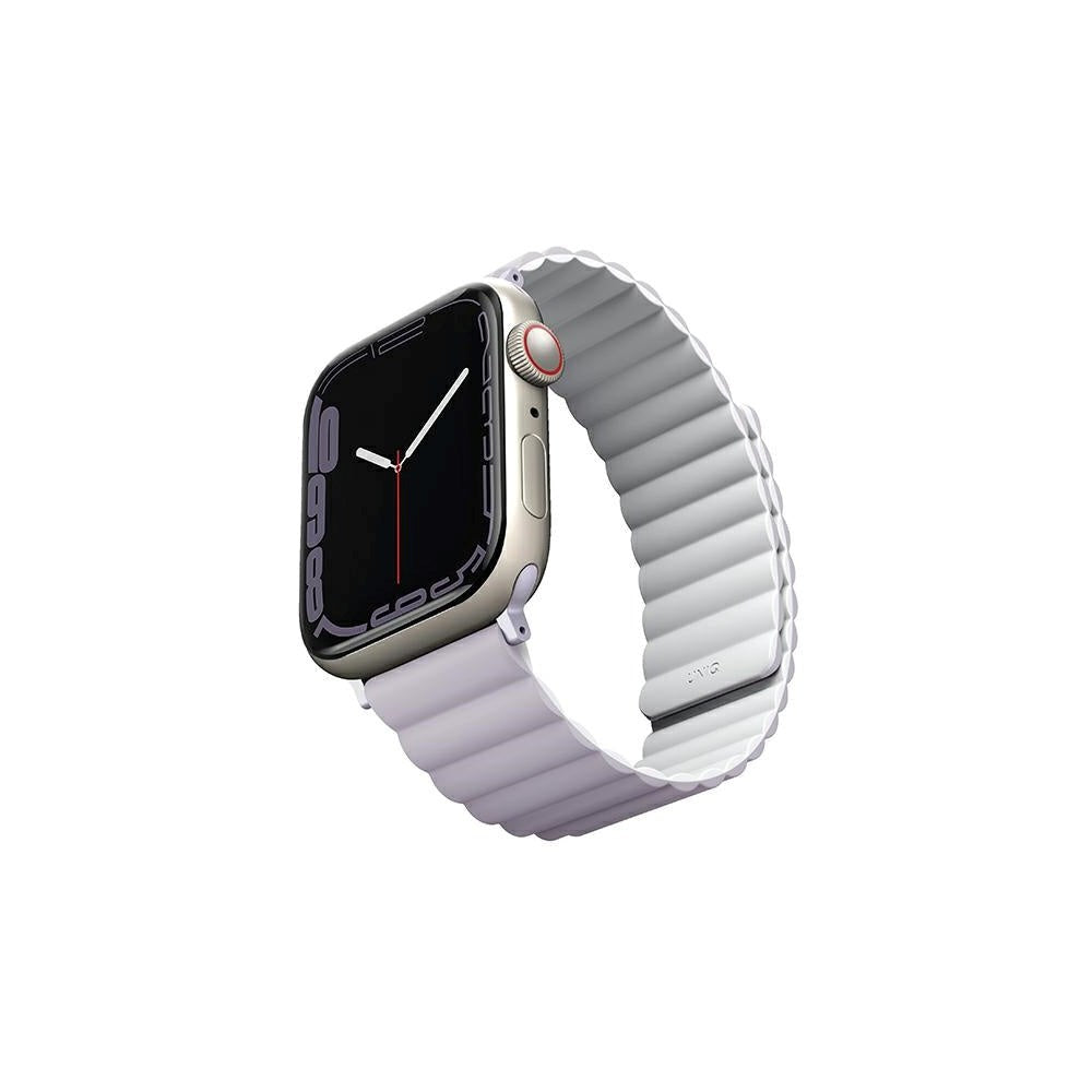 UNIQ Revix Apple Watch (38/40/SE/41/42mm) Vendbar Urrem Magnetisk - Lilla / Hvid