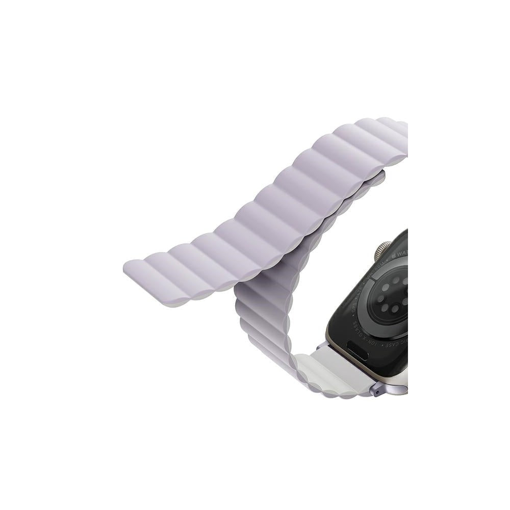 UNIQ Revix Apple Watch (38/40/SE/41/42mm) Vendbar Urrem Magnetisk - Lilla / Hvid