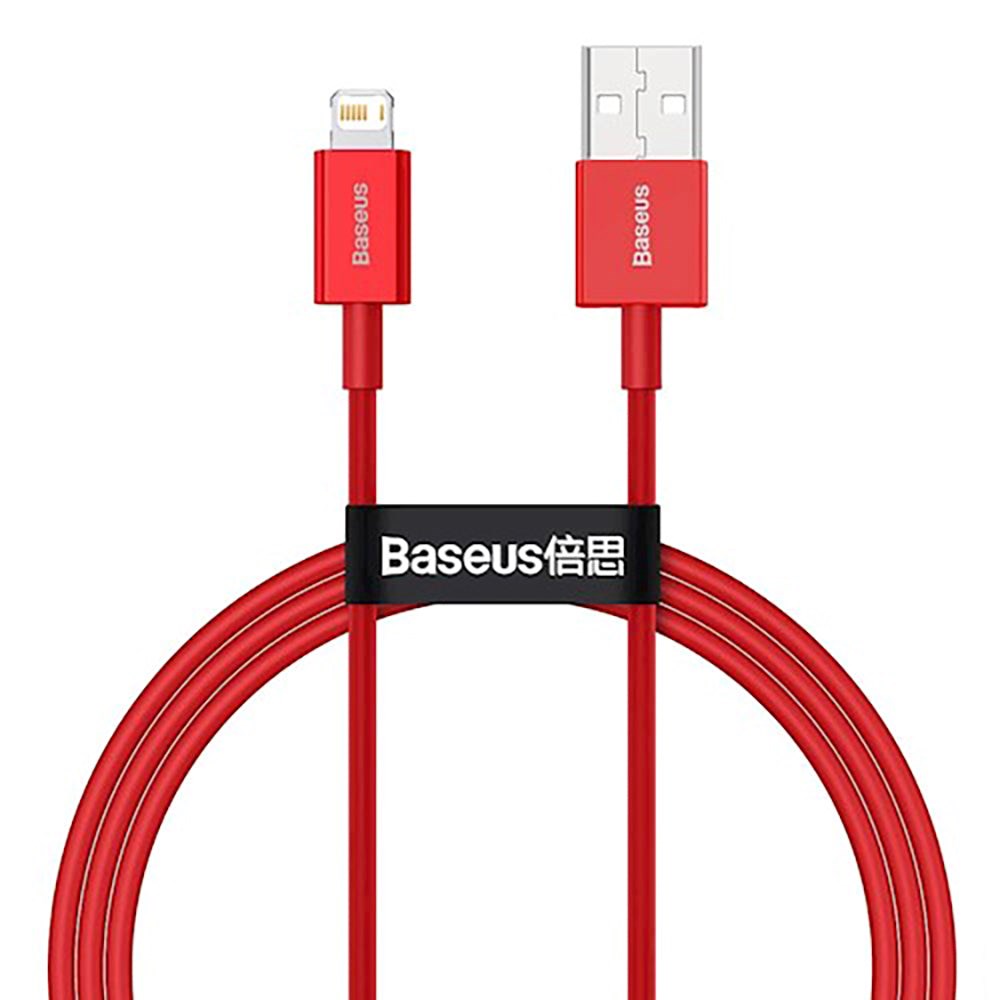 Baseus Superior Series USB-A til Lightning Kabel - 1 Meter - Rød