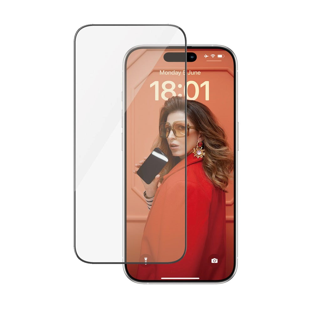 PanzerGlass iPhone 15 Pro Ultra Wide Fit Beskyttelsesglas m. EasyAligner - Diamond Strength - Gennemsigtig