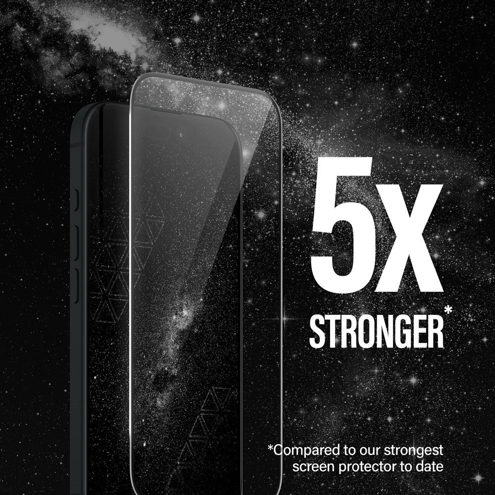 PanzerGlass iPhone 15 / 16 Ultra Wide Fit Ceramic Beskyttelsesglas m. EasyAligner - Sort Kant