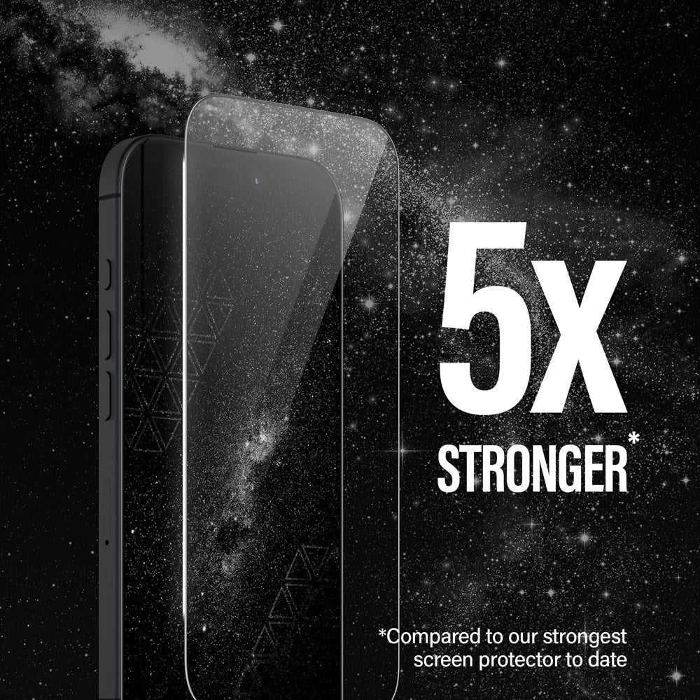 PanzerGlass iPhone 16 Pro Ultra Wide Fit Ceramic Beskyttelsesglas m. EasyAligner - Sort Kant