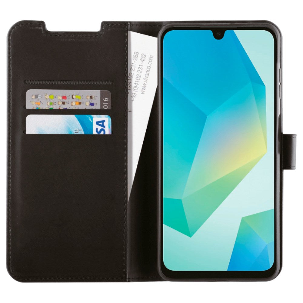 Samsung Galaxy A16 - Vivanco Classic Wallet Flip Cover - Pung - Sort