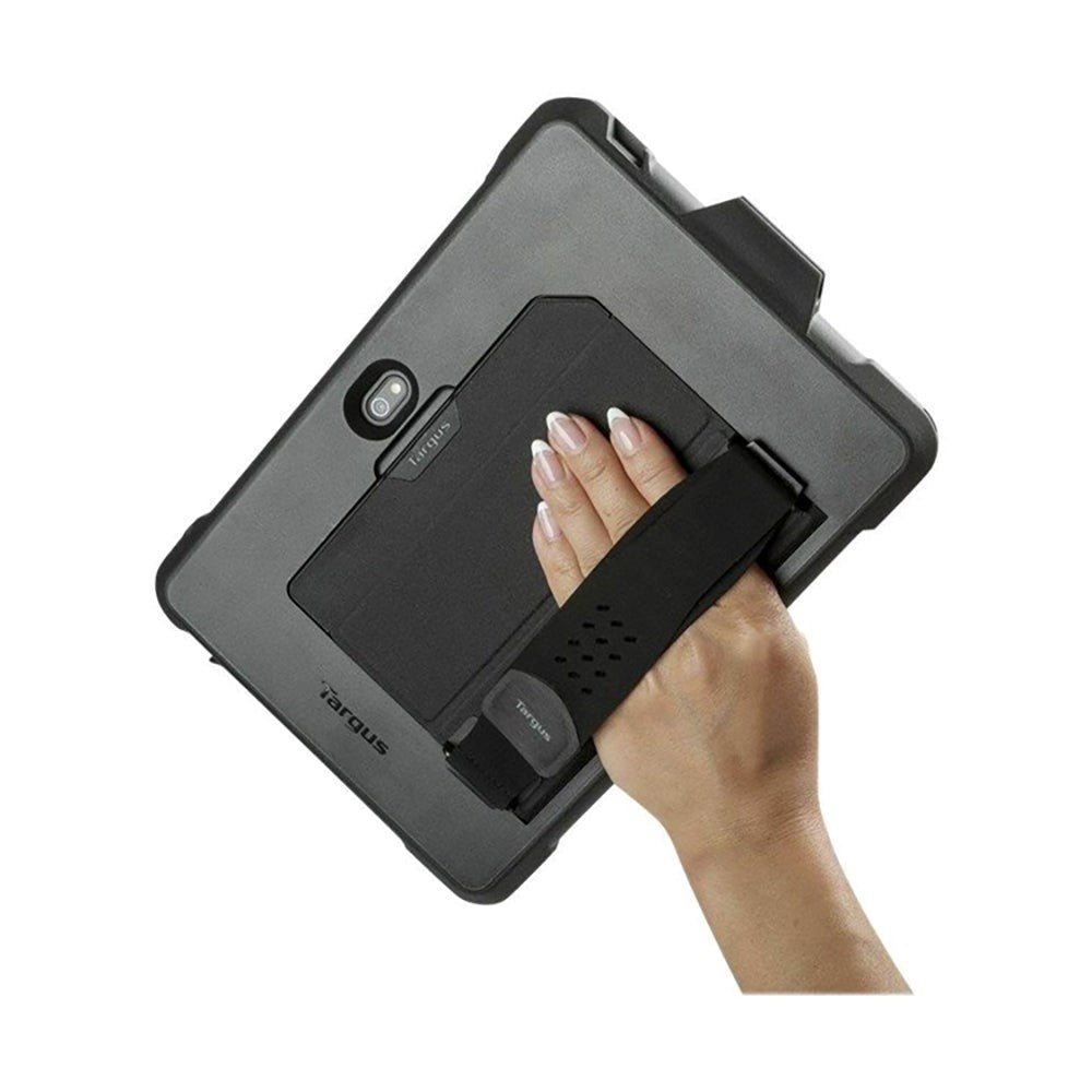 Targus Samsung Galaxy Tab Active Pro / 4 Pro Field-Ready Håndværker Bagside Cover m. Ståfunktion og Håndholder - Sort