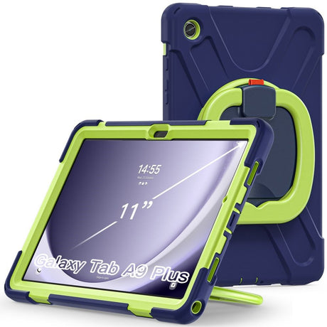 Tech-Protect Samsung Galaxy Tab A9+ (Plus)  X-Armor Bagside Cover - Kickstand - Blå / Grøn