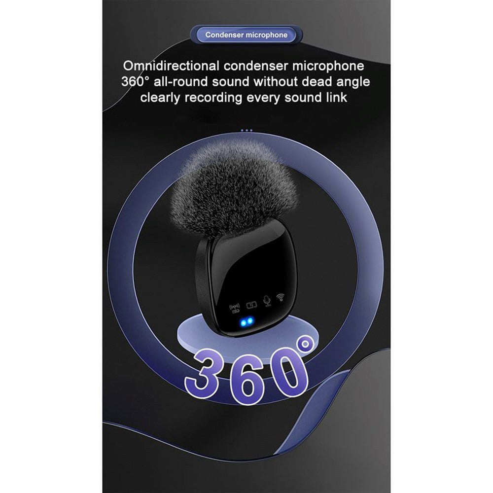 Lippa Pro Lightning Trådløs Mikrofon - 2. stk - Sort