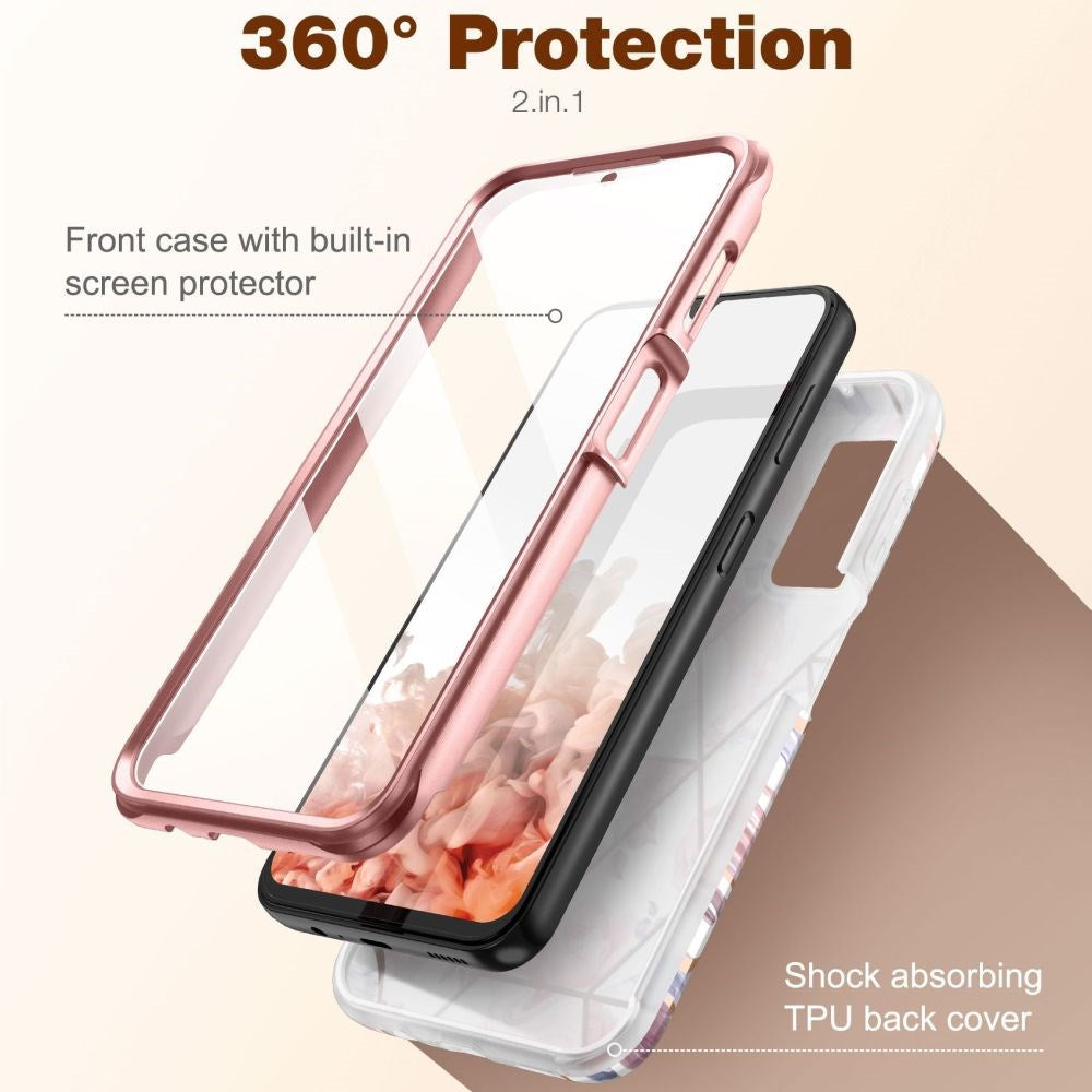 Samsung Galaxy A14 (5G) Tech-Protect Velar Mobil Cover m. Skærmbeskyttelse - Marble