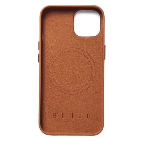 Mujjo iPhone 14 Leather Cover - MagSafe Kompatibel - Brun