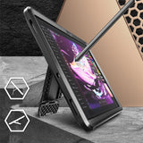 Samsung Galaxy Tab S9 FE+ (Plus) Håndværker Cover - Supcase Beetle Unicorn Pro Tablet Cover m. Beskyttelsesfilm - Sort