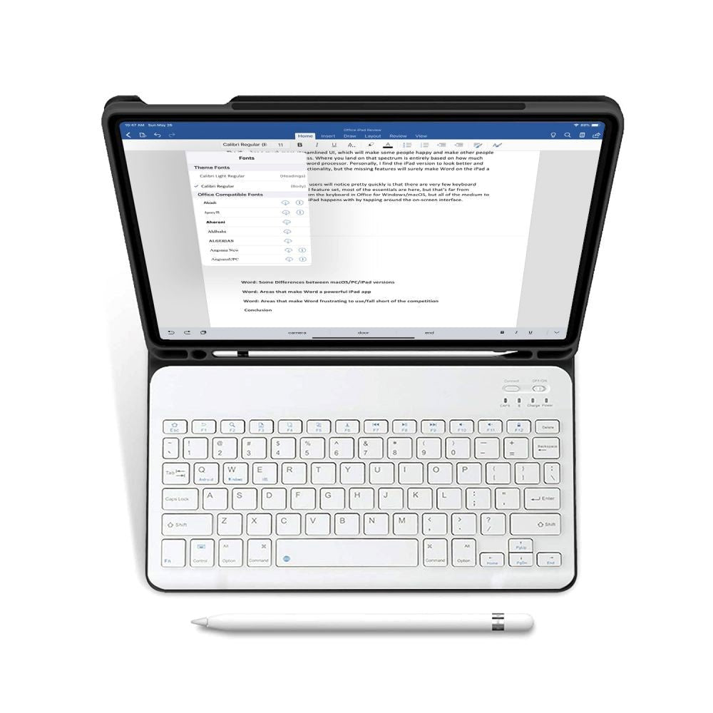 iPad 10.2" (2021 / 2020 / 2019) Tech-Protect Keyboard Cover m. Pencil Holder - Engelsk Layout - Sort