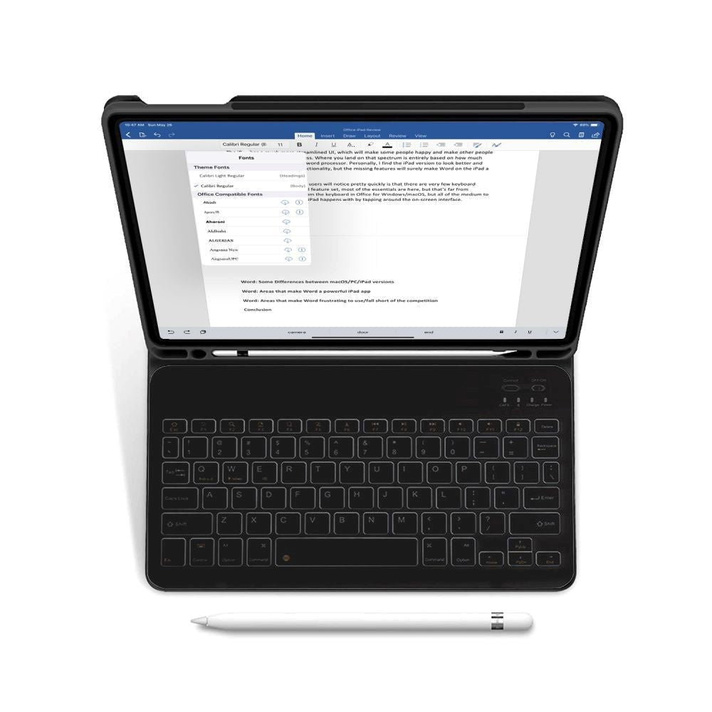 Tech-Protect iPad 11" (2025) / iPad 10.9" (2024/2022) Keyboard Cover m. Pencil Holder - Engelsk Layout - Sort