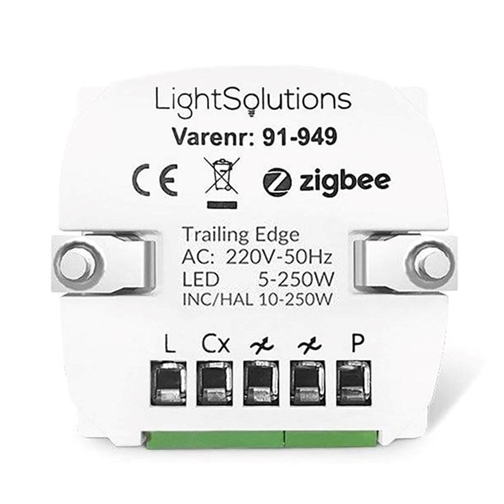 Light Solutions - ZigBee Dreje Lysdæmper 250W til LK FUGA Kontakt - Hvid