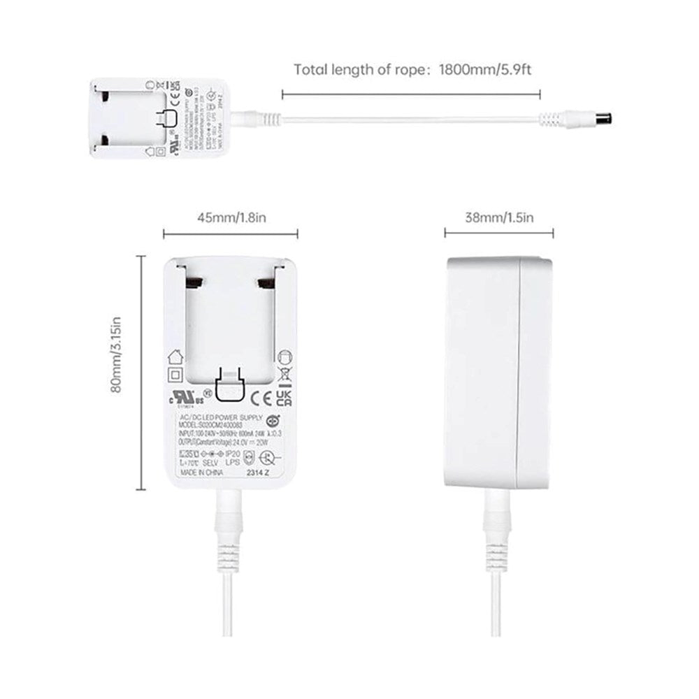 Light Solutions - Hue LightStrip V4 Strømforsyning - Hvid