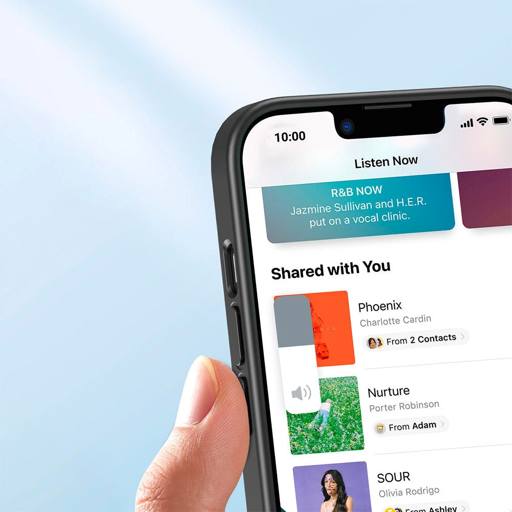 UGREEN iPhone 14 Plus Bagside Cover i Hærdet Glas - Gennemsigtig / Sort
