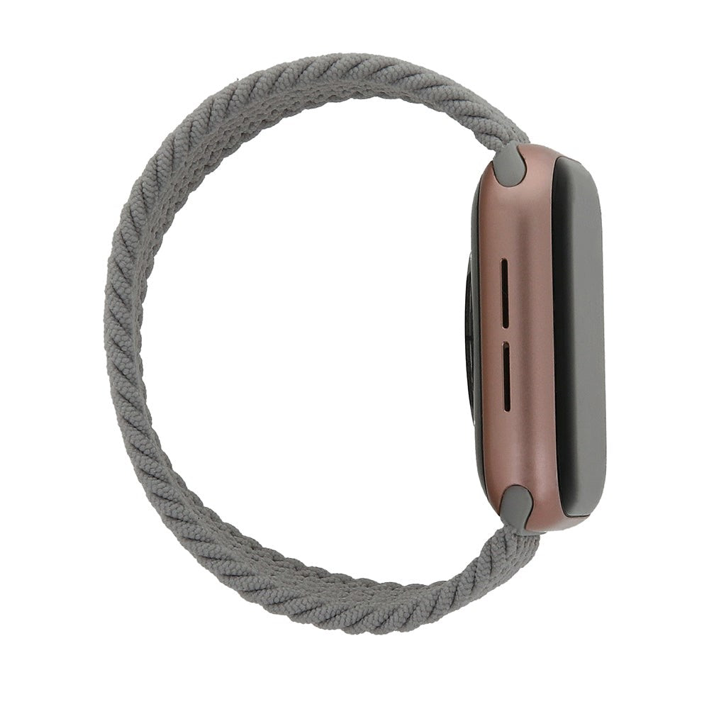 Apple Watch (42/44/SE/45/46/49mm) Elastisk Smartwatch Rem - Str. M - Grå