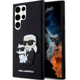 Samsung Galaxy S23 Ultra Hardcase Karl Lagerfeld Saffiano Karl & Choupette - Sort