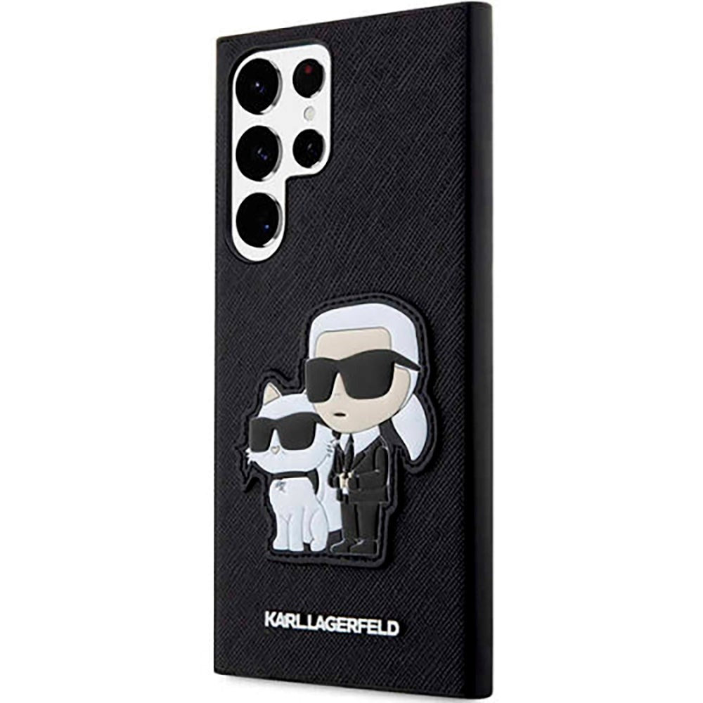 Samsung Galaxy S23 Ultra Hardcase Karl Lagerfeld Saffiano Karl & Choupette - Sort