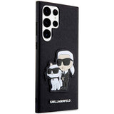 Samsung Galaxy S23 Ultra Hardcase Karl Lagerfeld Saffiano Karl & Choupette - Sort