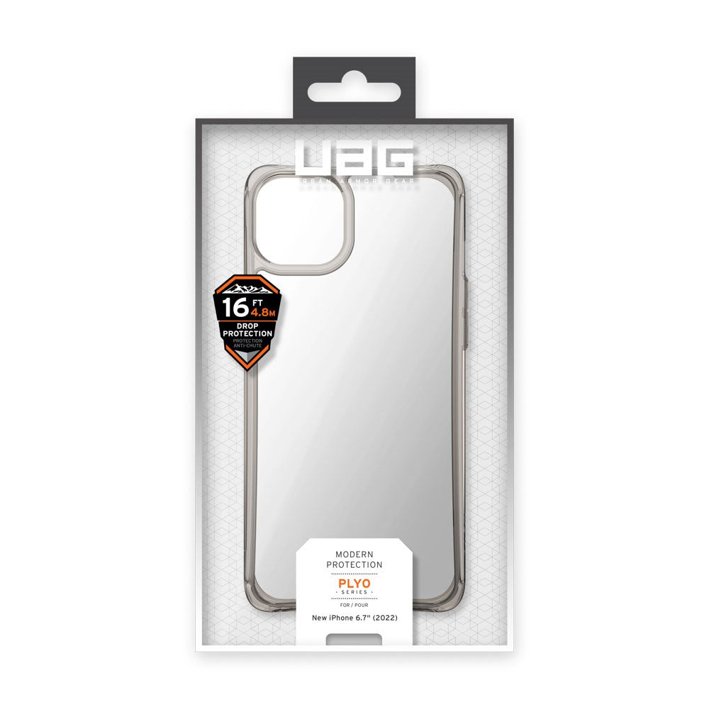 iPhone 14 Plus UAG PLYO Case - Ash - Gennemsigtig