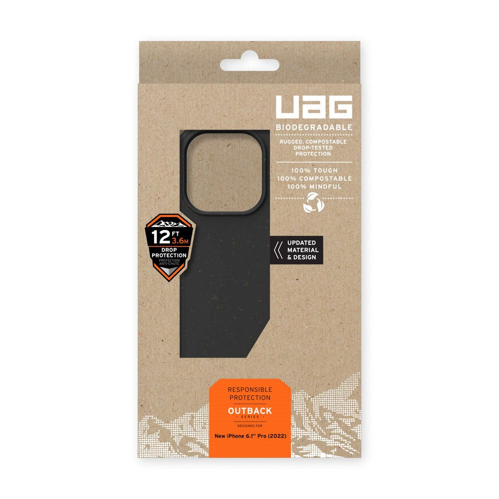 iPhone 14 Pro UAG Outback Komposterbart Cover - Sort