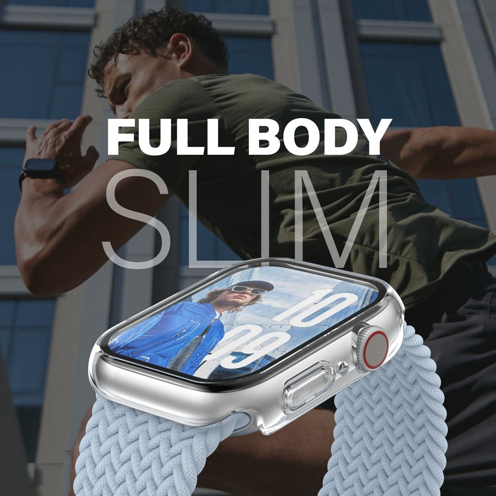 PanzerGlass Apple Watch 11 / 10 (42mm) Snappie Full Body Slim Cover + Skærmbeskyttelse - Transparent