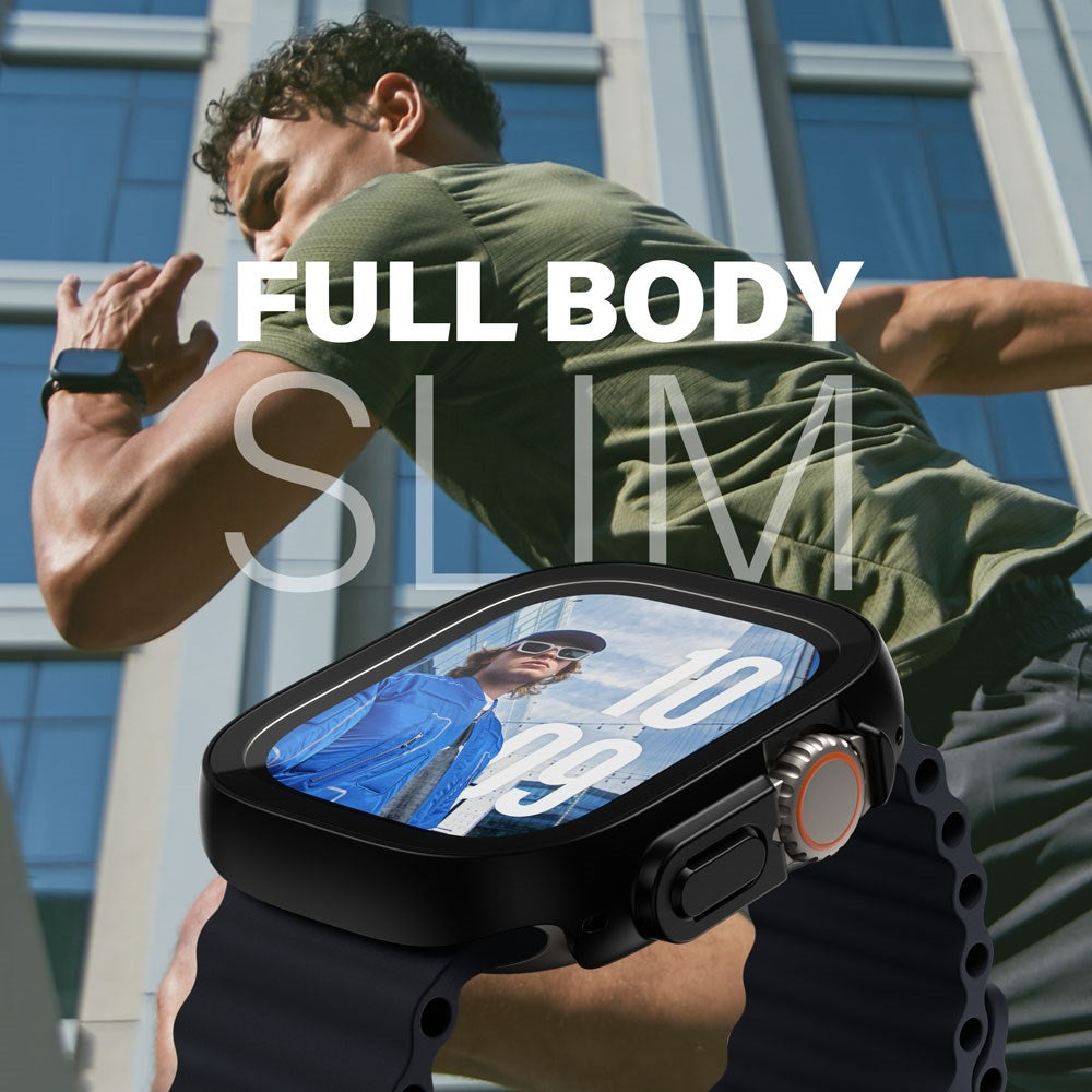 PanzerGlass Apple Watch Ultra 3/2/1 (49mm) Snappie Full Body Slim Cover + Skærmbeskyttelse - Sort